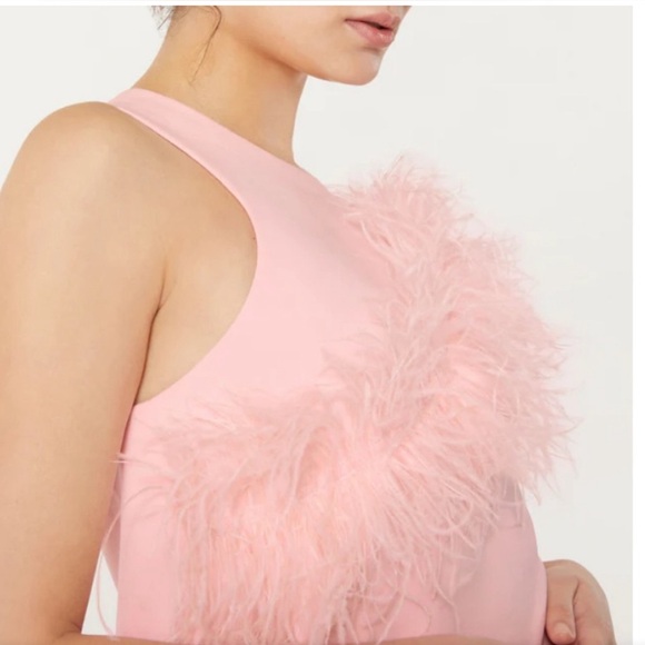 Likely Melody Ostrich feather mini dress size 6 - Picture 2 of 7